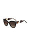 Carolina Herrera Women's Sunglasses with Multicolour Tartaruga Plastic Frame and Brown Gradient Lens HER 0127/S C9K/HA