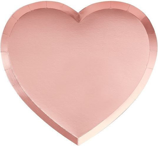 Ginger Ray Heart Party Plate 8 Pieces