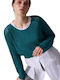 Ale - The Non Usual Casual Women's Crop Top Long Sleeve Petrol