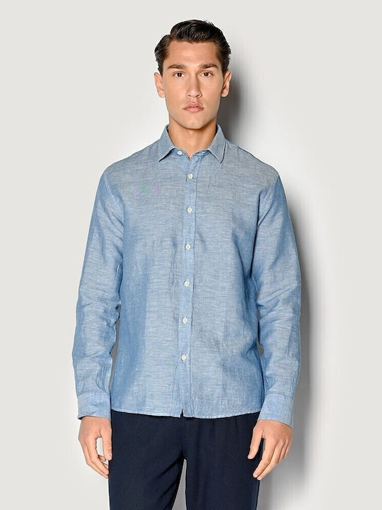 Brokers Jeans Μακρυμάνικo Λινό Πουκάμισο σε Καν...