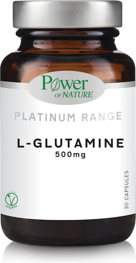 Power Of Nature Platinum Range L-Glutamine 500mg 30 Capsules