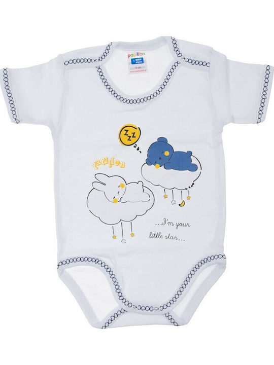 Papillon Kids Body Alb-albastru