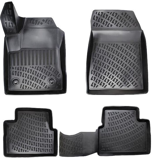 Wöller Set of Front and Rear Mats 4pcs Tray Type for Alfa Romeo Giulietta 940 2019+ Black