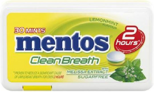 Mentos Καραμέλες Clean Breath με Γεύση Lemon Mint 21gr