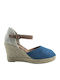 Women's Platform Espadrilles Blue