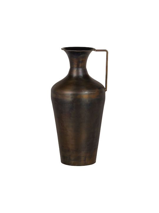 BigBuy Metallic Vase 24x24x50cm