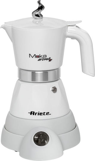 Ariete Moka Ηλεκτρικό Μπρίκι Espresso 2cups 400W Λευκό