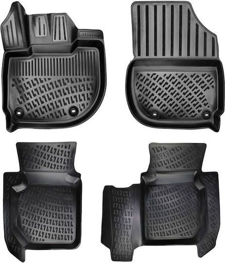 Wöller Set of Front and Rear Mats 4pcs Tray Type for Honda HR-V 2021+ Black
