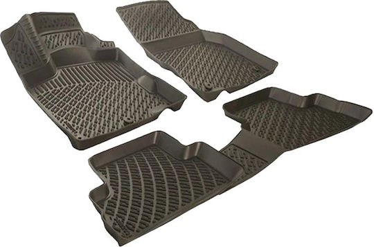 Wöller Set of Front and Rear Mats 4pcs Tray Type for Dacia Duster 2018+ Black