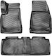 Wöller Set of Front and Rear Mats 4pcs Tray Type for Mazda 5 / 2 2015-2021 Black