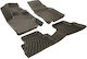 Wöller Set of Front and Rear Mats 4pcs Tray Type for Ford EcoSport Mazda 2 2012+ Black