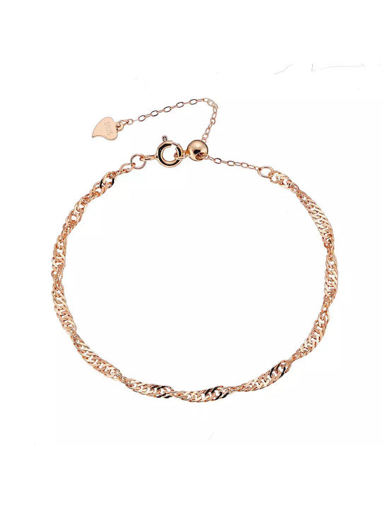 Oxzen Bracelet Chain made of Silver Gold Plated