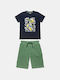 Kids Set with Shorts Summer 2 Pieces Blue T-Shirt
