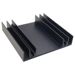 Răcitor din aluminiu pentru tranzistor TO-220/TO-3P/TO-32, 64x64x12mm 6K/W negru BK_130