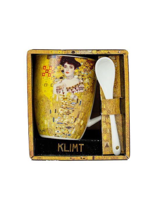 ADELE KLIMT Tasse mit Löffel 300 ml 10 cm