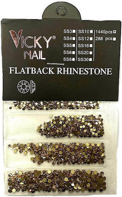 Vicky Strass for Nails in Gold Color 1440pcs