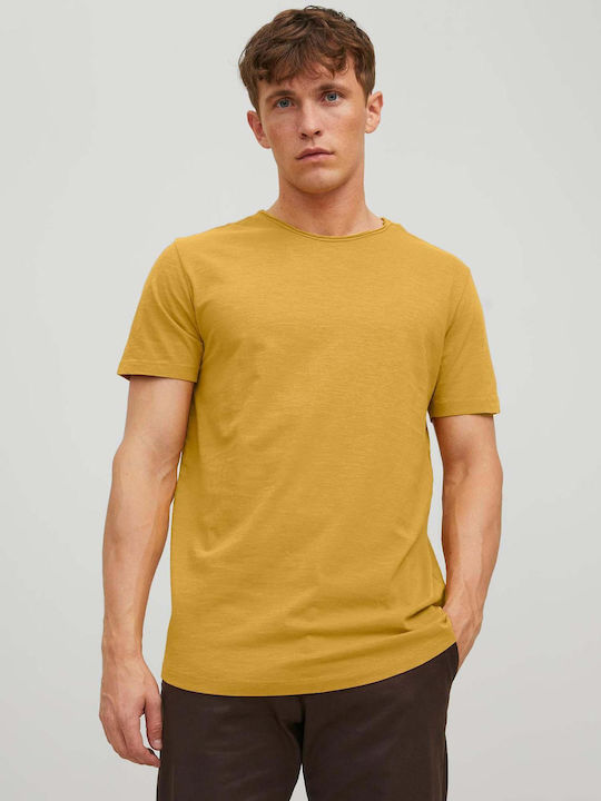 Jack & Jones Ανδρικό T-shirt Κίτρινο Μονόχρωμο