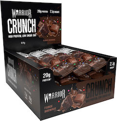 Warrior Crunch Μπάρες Πρωτεΐνης με Γεύση Fudge Brownie 12x64gr