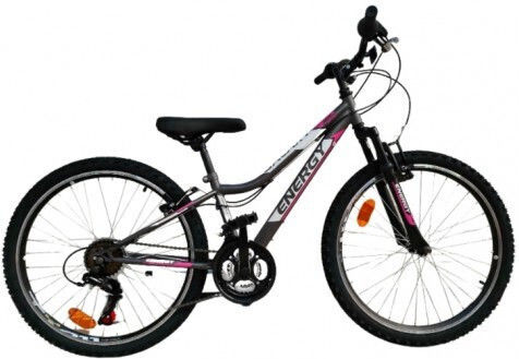 Energy Energy Galaxy 26" 2023 Gri / Roz Mat Negru Mountain Bike cu 18 Viteze