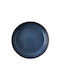 Dutch Rose Sapphire Plate Desert made of Porcelain Blue with Diameter 21.5cm