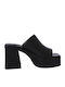 Danzi 3 Mules with Chunky High Heel in Black Color
