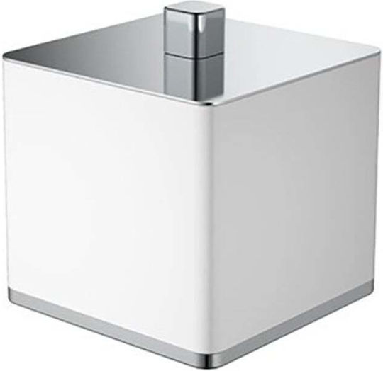 Sparke Resin Cotton/Swabs Case Countertop White