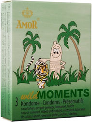 Amor Condoms Wild Moments 3pcs With Ribs