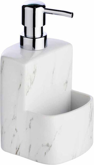 Wenko Kitchen Dispenser Ceramic with Sponge Holder White 380ml
