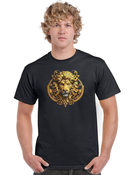 Golden Lion Head blouse black