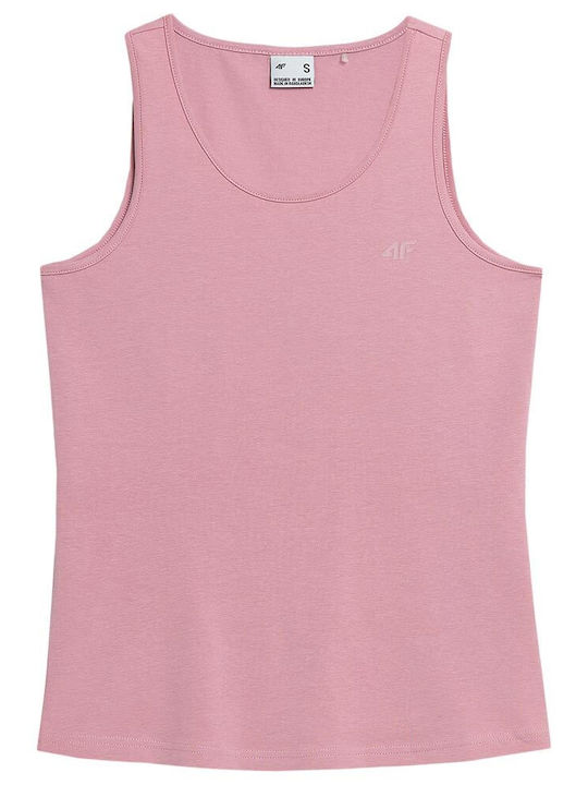 4F Αμάνικη Γυναικεία Αθλητική Μπλούζα Ροζ