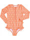 Fresk Kids Swimwear Long Sleeve One-piece Orange