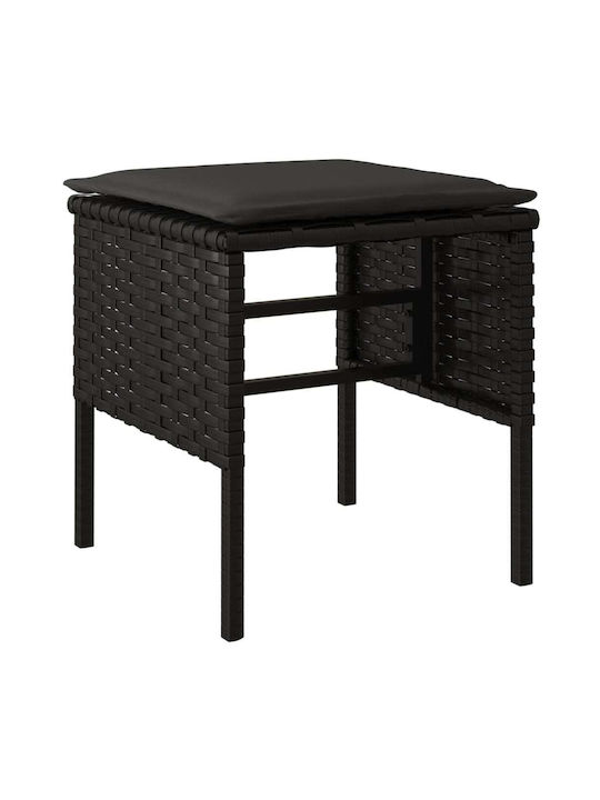 Stool Outdoor Black 35x35x40cm