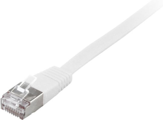 Equip Flat U/FTP (STP) Cat.6a (Gigabit) Καλώδιο Δικτύου Ethernet 1m Λευκό