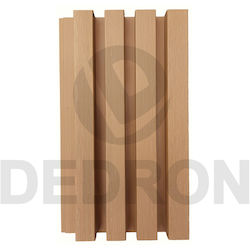 WPC Wall Cladding 3rd Generation Laths Oak N0002