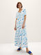 Tom Tailor Καλοκαιρινό Maxi Φόρεμα Blue Shapes Design
