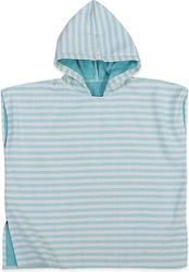 Nef-Nef Homeware Kids Beach Poncho Aqua Blue 60 x 60cm