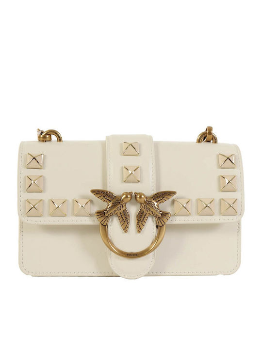 Pinko Love Click Mini Leather Women's Bag Shoulder White