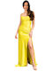 Trilogy Clothing MARGARITA SATIN MAXI DRESS (TR30027 TYPOS) Κίτρινο Γυναικεία Collection SU23