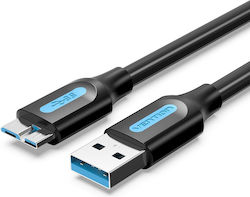 Vention Regulär USB 3.0 auf Micro-USB-Kabel Schwarz 1m (COPBF) 1Stück