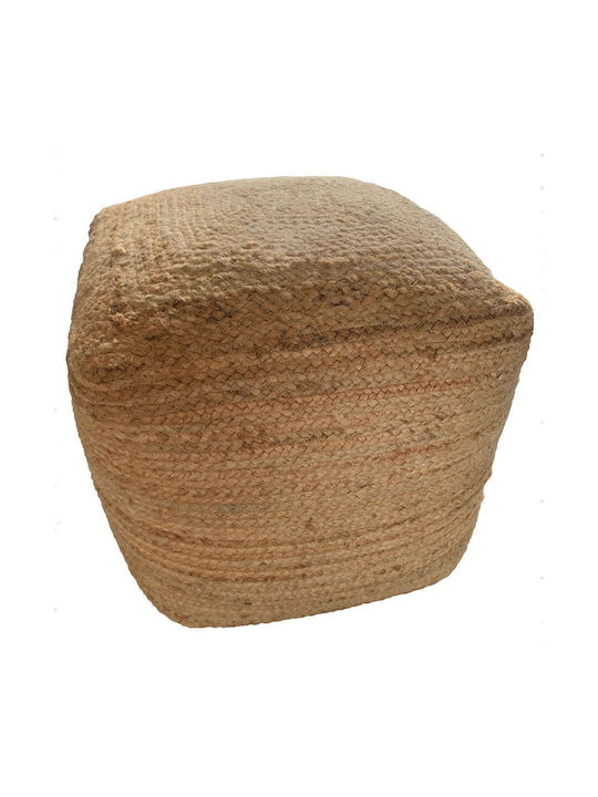 Stool For Living Room Wicker Beige 40x40x40cm