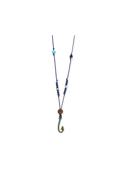 Necklace Men's necklace Ananna Blue Hook