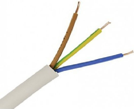 Nexans NYMHY Καλώδιο Ρεύματος με Διατομή 3x6mm² σε Λευκό Χρώμα 1m Εύκαμπτο