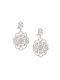 Silver platinum plated earrings Lace earrings