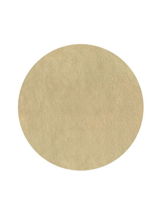 Caspari Round Fabric Placemat Beige 37cm