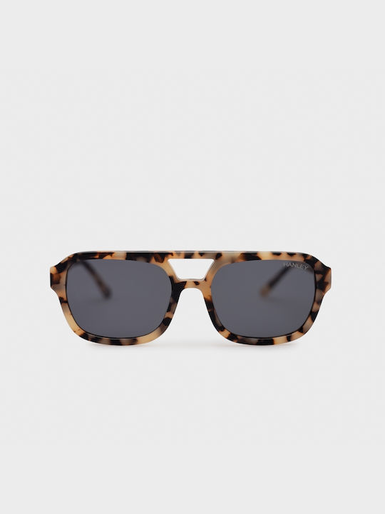 Hanley Phantom Sunglasses with Brown Tartaruga Acetate Frame and Black Polarized Lenses Tortoise / Black