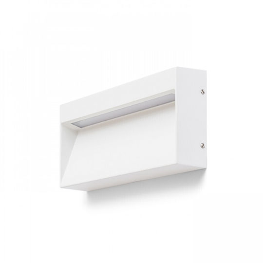 Rendl Light Studio Lumină de perete Led AQILA RC H20 Φ9 Rendl Aplica de exterior montată pe perete LED IP54 6W cu Alb Cald Lumină 20x3.4x9εκ.