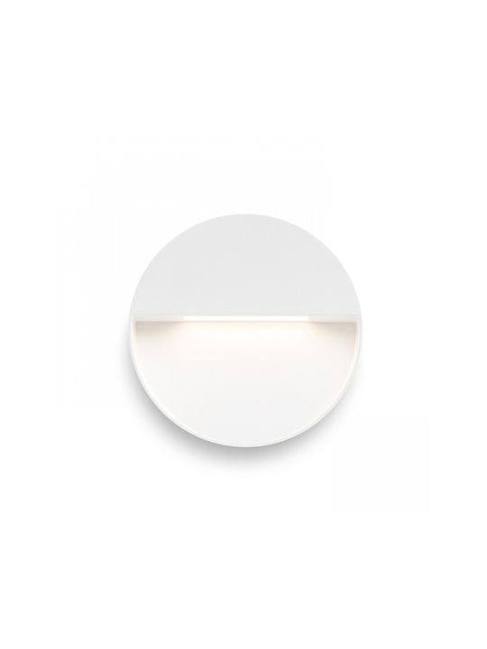 Rendl Light Studio Φωτιστικό Τοίχου Led AQILA R H15 Φ15 Rendl Επιτοίχια Εξωτερική Πλαφονιέρα LED IP54 6W με Θερμό Λευκό Φως 15x3.4εκ.