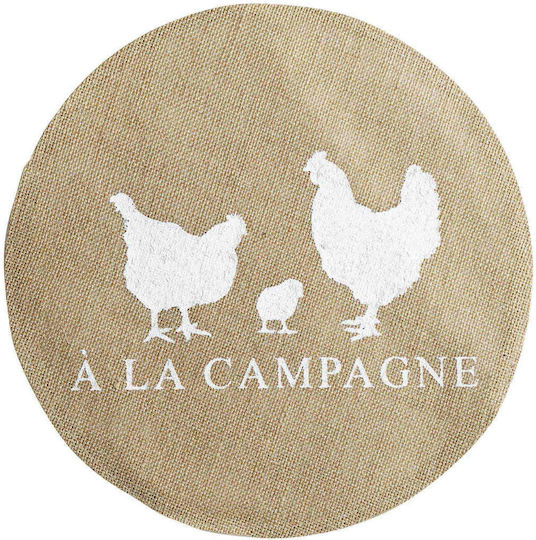 Douceur d'Intérieur Round Wicker Placemat Brown 38cm