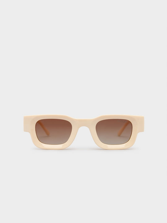 Hanley Piper Sonnenbrillen mit Nude / Beige Rahmen und Braun Verlaufsfarbe Linse