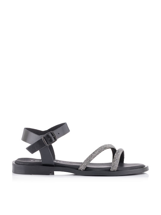 TOMAS Liliana Flat Sandal Black